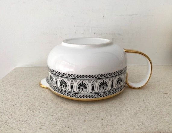 Vintage Crown Staffordshire Black Victoria Creamer