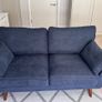 Navy Blue 2 Seater Sofa Image 2