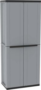 2 Door Cabinet with 1 Internal Shelving and 4 Shelves - 68x37.5x163.5 cm