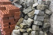 New red bricks and granite cobbles