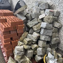 New red bricks and granite cobbles