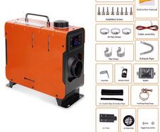 8KW Diesel Heater 12V/24V/240V, Bluetooth, app, LCD, Auto Start-Stop, 1.5m Cord, High Altitude Mode for RV Camping Tent   Two types I have tall one or square    Power supply extra 30 euro , but can be connected to a battery 12v or 24v