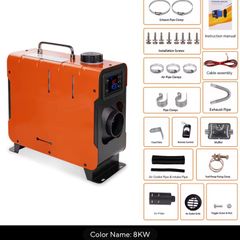 8Kw Diesel Air Heater 12V 8000W Bluetooth All-on-one Diesel Heater with LCD Switch Parking Heater for Truck Trailer Camper Van