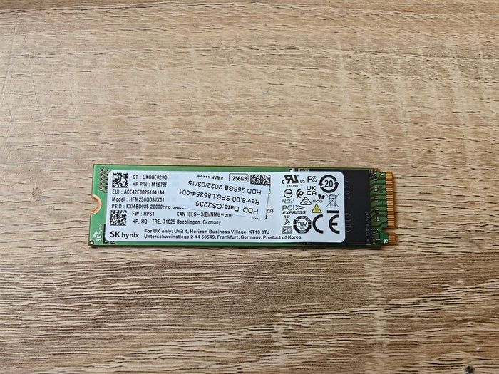 256GB SKHynix Nvme M.2 Ssd