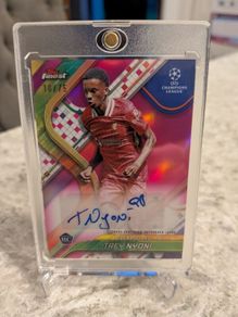 Trey Nyoni Liverpool FC Topps Finest RC 24/25 season numbered /75 auto