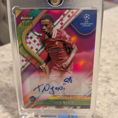 Trey Nyoni Liverpool FC Topps Finest RC 24/25 season numbered /75 auto