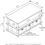 Coffee Table, 3-Tier Modern Coffee Table with Shelves and Storage Bins, Easy Assembly Side Table with Open Shelf, for Living Room, Bedroom, Home Office, French Oak Image 3