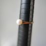 Vintage solid 9ct Gold 375 Pearl Solitaire Ring 1,4g Image 9