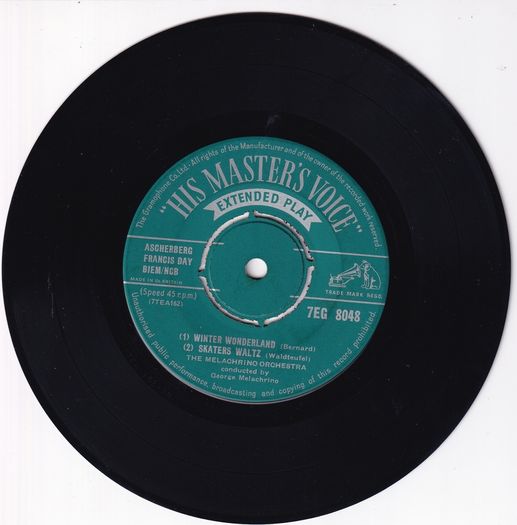 Melachrino Orchestra Christmas E.p. His Masters Voice Records 45rpm