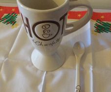 Hot Chocolate Mug with spoon Brand New