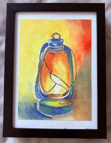 Watercolour - Original painting - Lantern