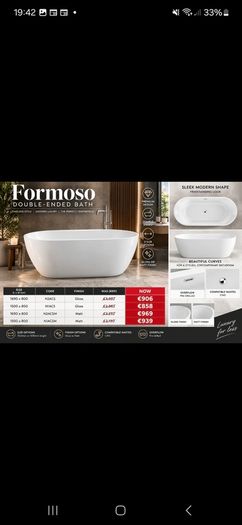 Faromoso double ended bath massive saving