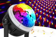 Disco Lights, 360Rotation Music Activated Disco Ball Lights with 4M/13ft USB Cable &amp; Remote Control