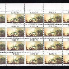 1985 Ireland Anniversaries 800th Anniversary of Cork City Commemorative Stamps Block of 20 including plate block 2B1B1B1B Mint Never Hinged (MNH)