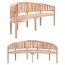 Banana Bench 200 cm Solid Teak Wood Image 7