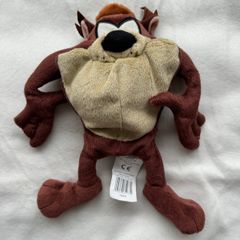 Boots Taz Tasmanian Devil Plush WB Looney Tunes Used Please Look at the pictures