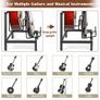 Guitar Stand 4-Tier for for Multiple Guitars Floor Adjustable Rack for Acoustic, Electric Guitar & Bass with Shelf Image 5