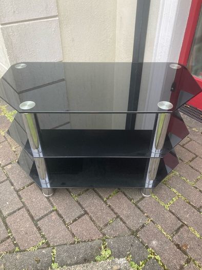 Glass tv table