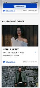 Stella Lefty x2 tickets