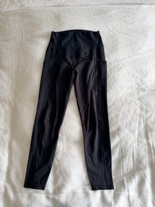 Natal Active Luxe Maternity & Postnatal Leggings in Soft Black - size UK 10