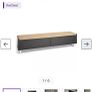 AVF Panorama 1600mm TV Unit Stand  Oak & Black Glass Image 4