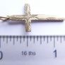 Vintage Solid 9ct Yellow Gold 375 Crucifix Cross Pendant 1,3g Image 10