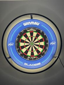 dart board blade 6 with light surround and darts