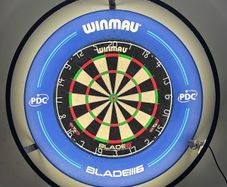 dart board blade 6 with light surround and darts