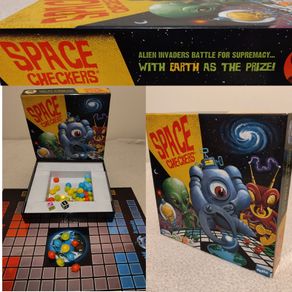 Space Checkers Strategy Board Game