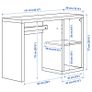 IKEA Kallax desk white stained/oak effect. Image 4
