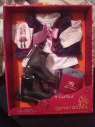 our generation a taid plaid clothes set, brand new