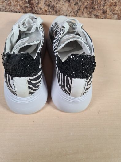 Womens Marco Moreo Zebra Print Platform Trainers Runners Size Uk 5.5 Eu 38.5 Please Read Description (AT1)