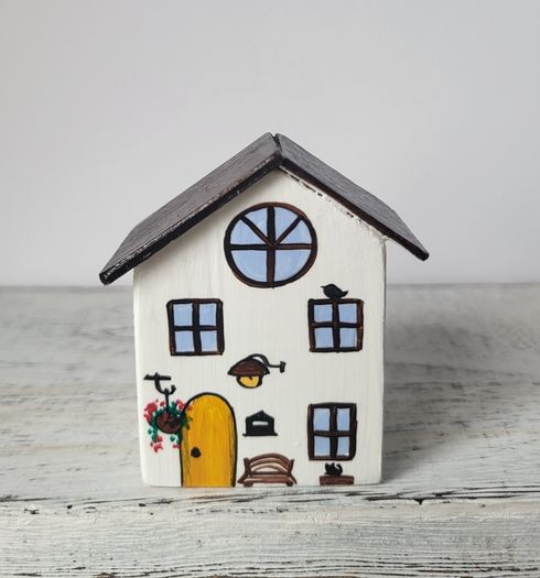 Handcrafted tiny wooden house!
