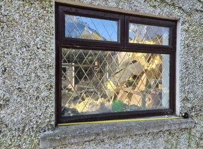 Double Glazed brown pvc window