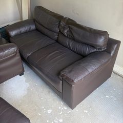 Brown Leather Couches