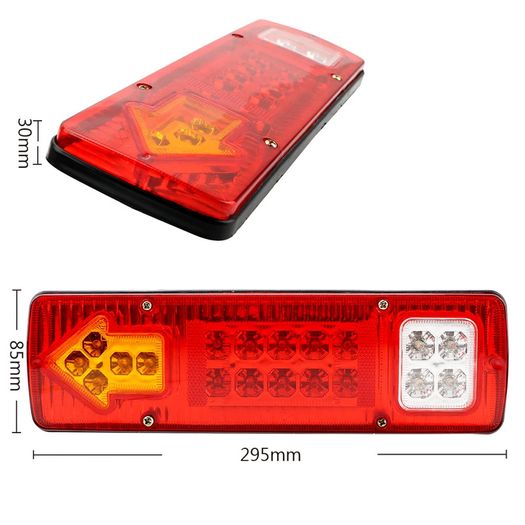 2x 19LED Tail Lights 12V 24V Turn Signal Lamp Car Light Assembly Reversing Lights Stop Lights For Trailer Lorries Boat Truck