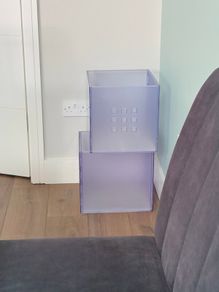 Kallax storage boxes, purple plastic, 33x 37 x33