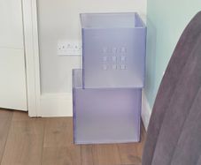 Kallax storage boxes, purple plastic, 33x 37 x33