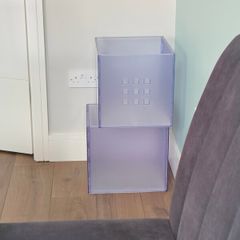 Kallax storage boxes, purple plastic, 33x 37 x33