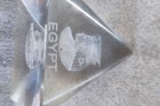 Glass Egypt Pyramid Clear Glass Ornaments AS PAPER WEIGHT.