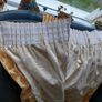 Gold and cream patterned curtains - pencil pleat Image 3