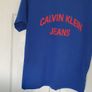 calvin klein tshirt size medium ptp 20" blue in like new condition Image 6