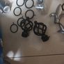 Mixed Bundle  Of  Black & Silvet Metal  Curtain  Rings. Size. Image 6
