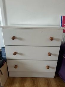White 3-Drawer Chest of Drawers