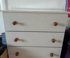 White 3-Drawer Chest of Drawers