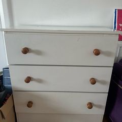 White 3-Drawer Chest of Drawers