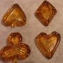 Amber glass cars suits ashtrays Image 2