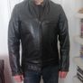 men's retro biker leather jacket Image 2