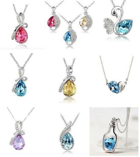 Swarovski Crystal Pendant Silver Necklace