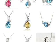 main image for ad Swarovski Crystal Pendant Silver Necklace